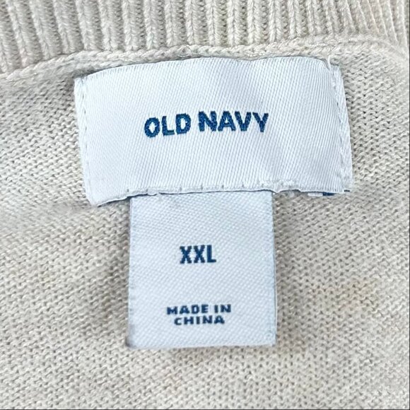 Old Navy White Long Sleeve Cotton Viscose Button Cardigan Sweater Size XXL - Picture 4 of 7